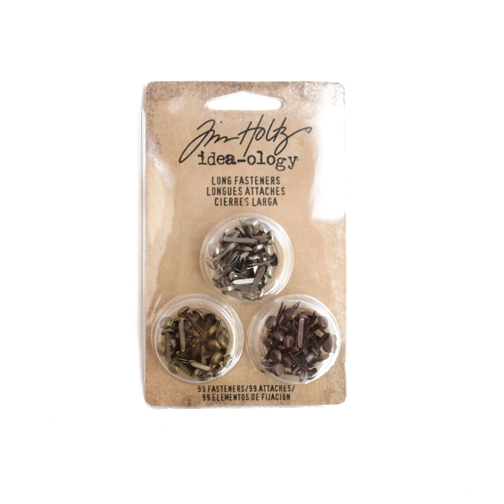 Tacks, Pins & Clips, Art & School, Idea-ology, Long, Brad fasteners, Gold/Silver/Copper, 99 piece, 283305